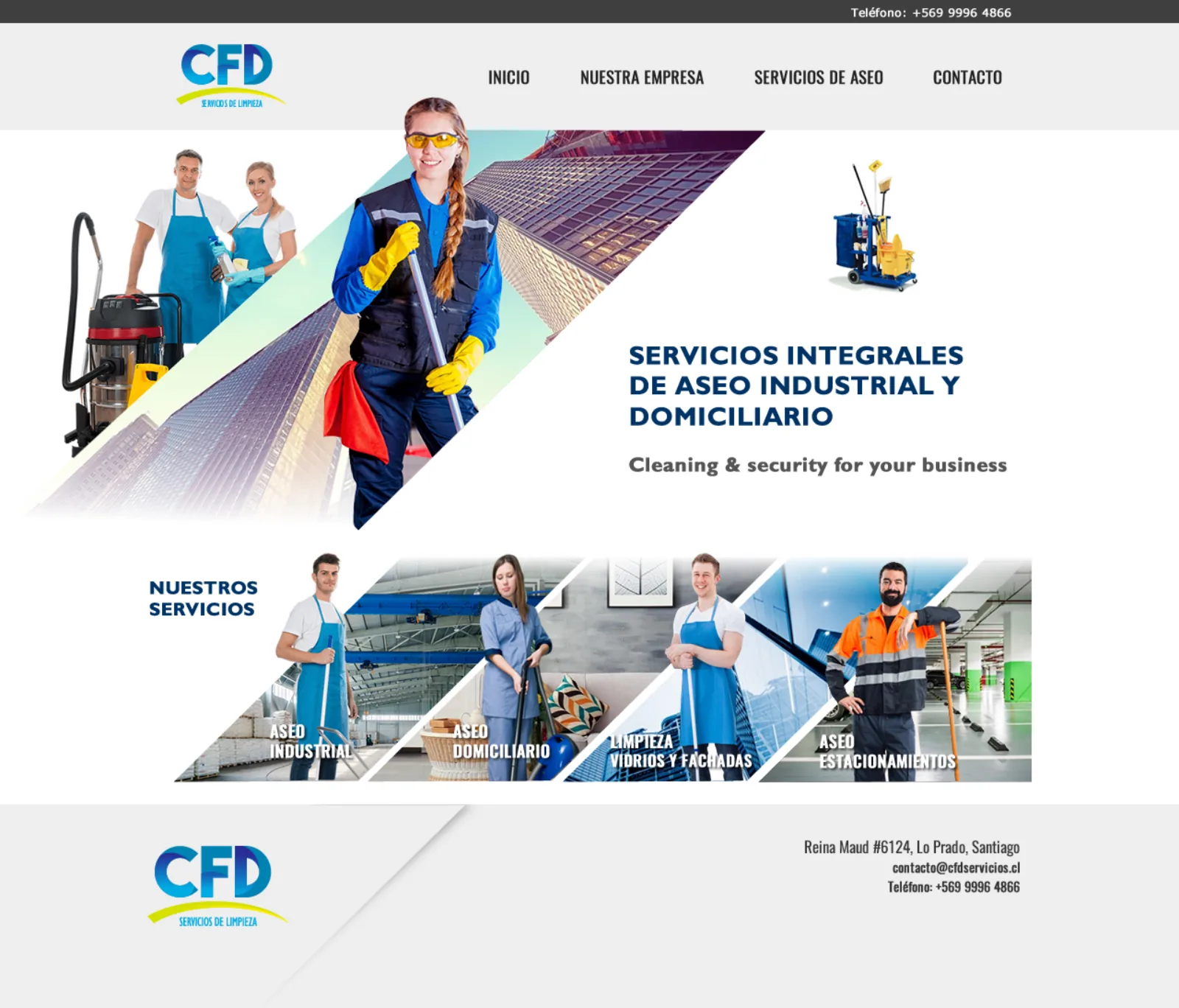 CFD website design — Home page