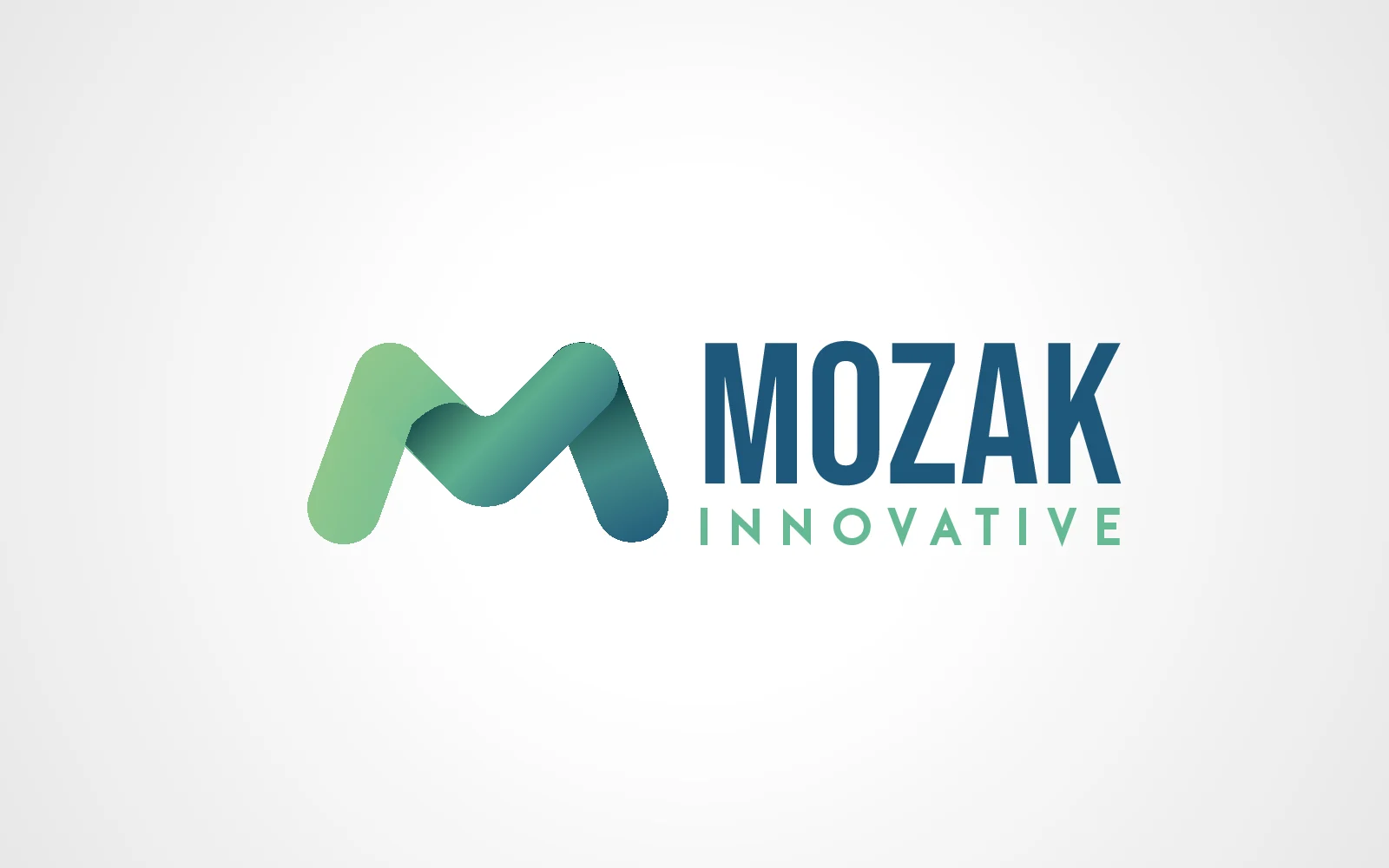 Approved Mozak Innovative logo: a folded M in green-to-blue gradient beside the MOZAK wordmark and the INNOVATIVE descriptor.